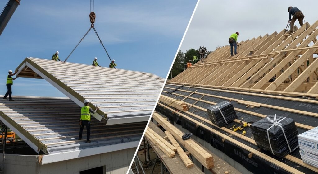 Prefab Roof vs Traditional Roof