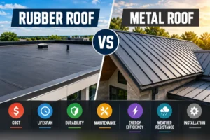 rubber roof vs metal roof
